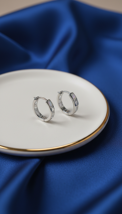 stainless steal silver polish with diamond anti tarnish anti allergic fancy earring for girls