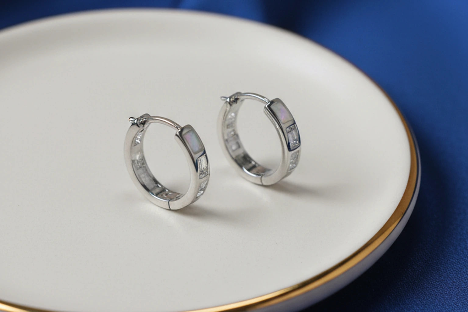 Stainless Steel Silver Polish with Diamond Anti-Tarnish & Anti-Allergic Fancy Earring for Girls (Design 5)