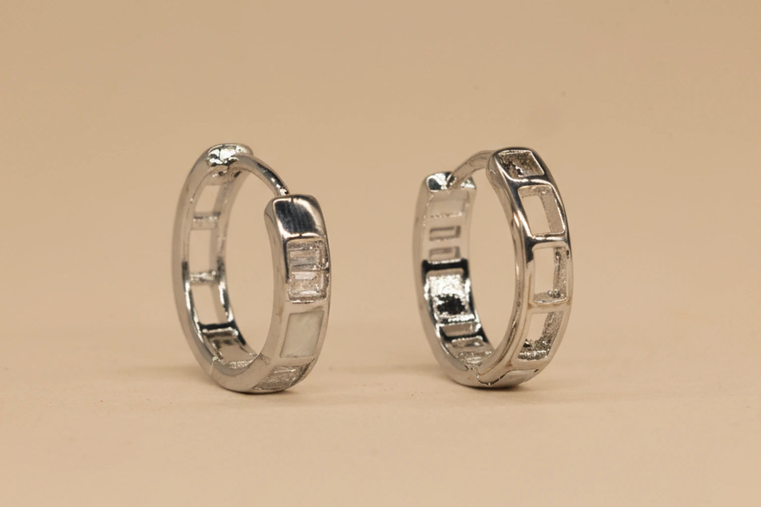 Stainless Steel Silver Polish with Diamond Anti-Tarnish & Anti-Allergic Fancy Earring for Girls (Design 5)