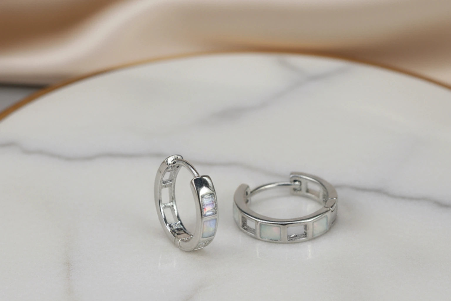 Stainless Steel Silver Polish with Diamond Anti-Tarnish & Anti-Allergic Fancy Earring for Girls (Design 4)