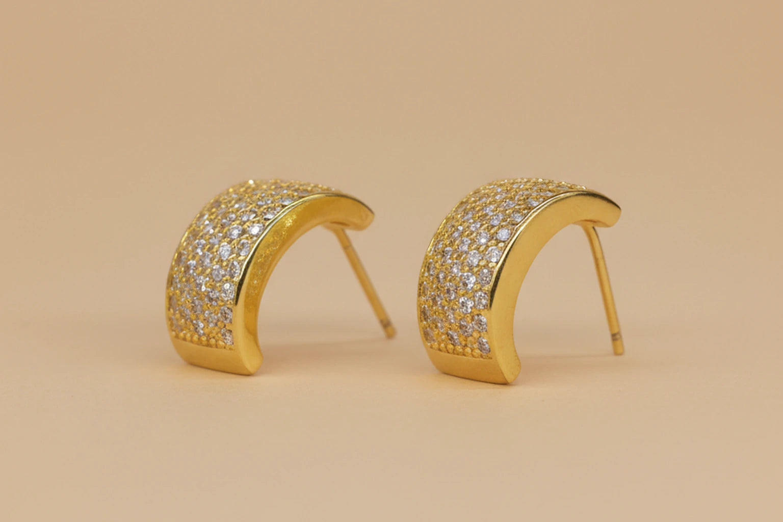 18kt Gold Polish with Diamond Anti-Tarnish & Anti-Allergic Fancy Earring for Girls (Design 3)