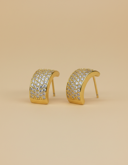 18kt goid polish with diamond anti tarnish anti allergic fancy earring for girls