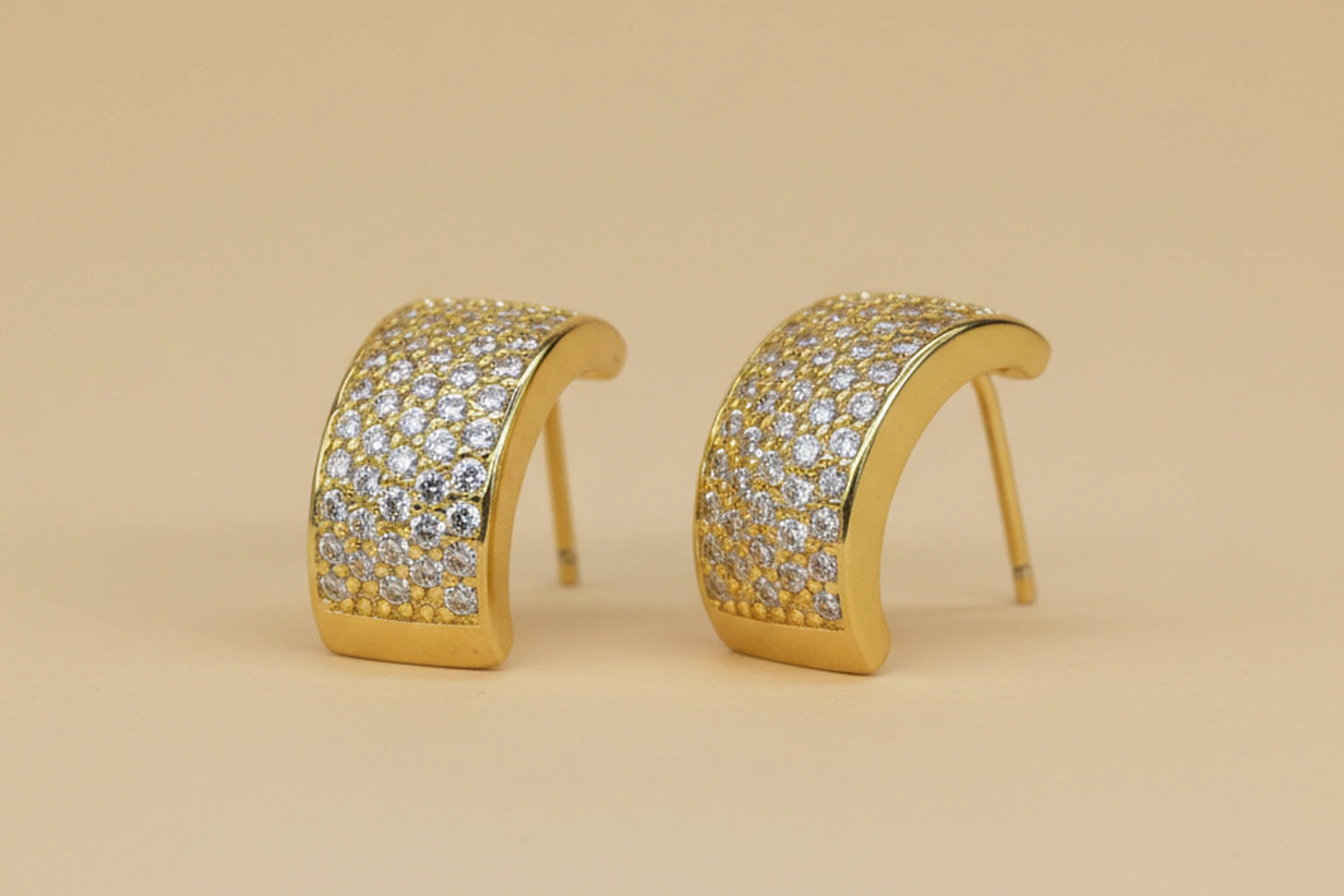 18kt Gold Polish with Diamond Anti-Tarnish & Anti-Allergic Fancy Earring for Girls (Design 3)