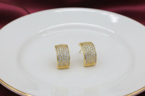 Diamond Fancy Earring for Women (Design 3) – 18K Gold Plated