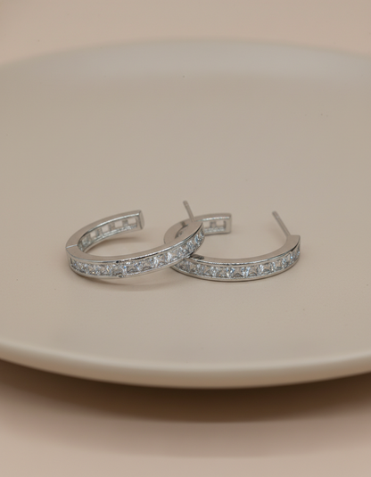 stainless steal silver polish with diamond anti tarnish anti allergic fancy earring for girls