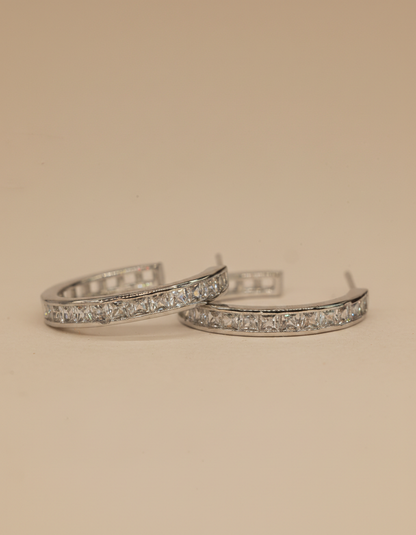 stainless steal silver polish with diamond anti tarnish anti allergic fancy earring for girls