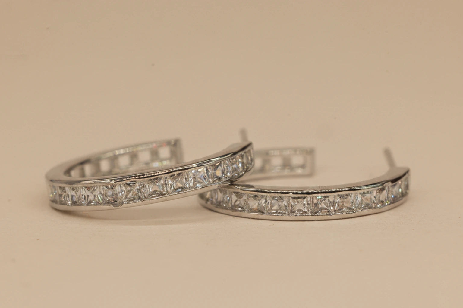 Stainless Steel Silver Polish with Diamond Anti-Tarnish & Anti-Allergic Fancy Earring for Girls (Design 3)