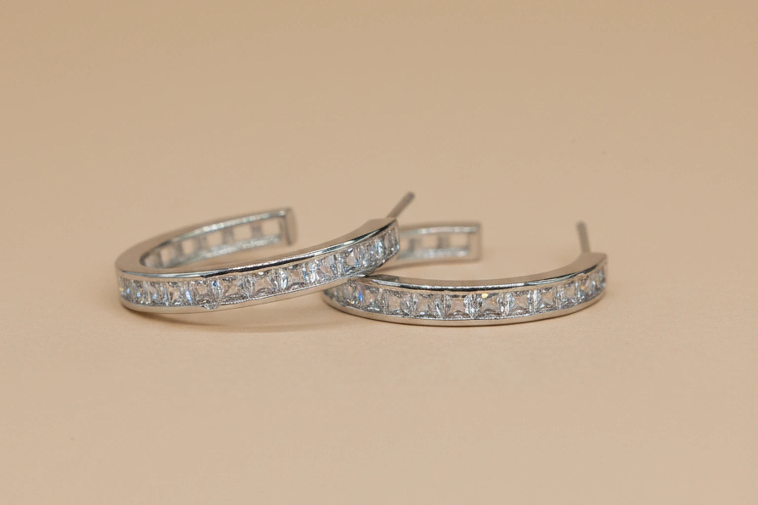 Stainless Steel Silver Polish with Diamond Anti-Tarnish & Anti-Allergic Fancy Earring for Girls (Design 3)