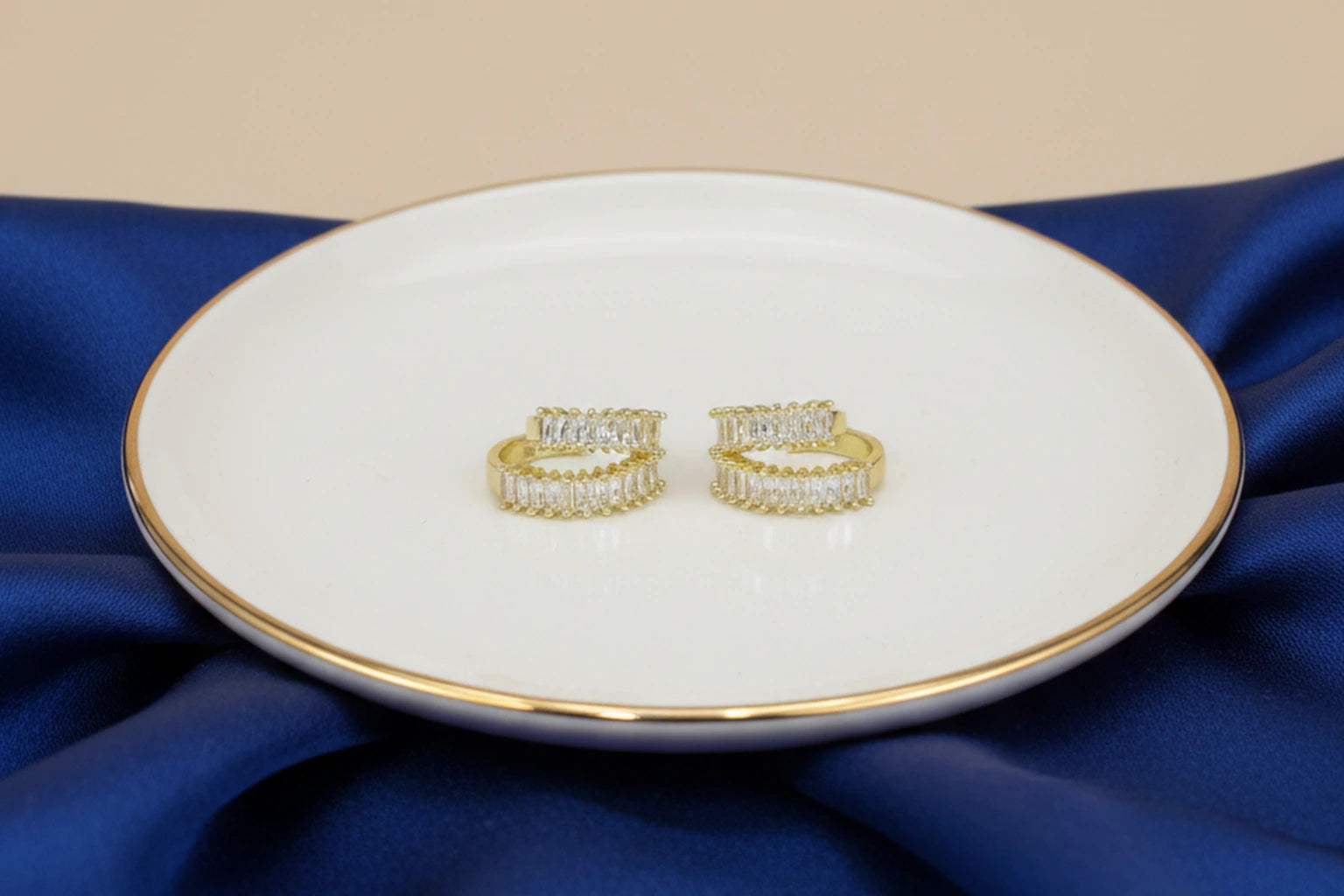 18kt Gold Polish with Diamond Anti-Tarnish & Anti-Allergic Fancy Earring for Girls (Design 2)