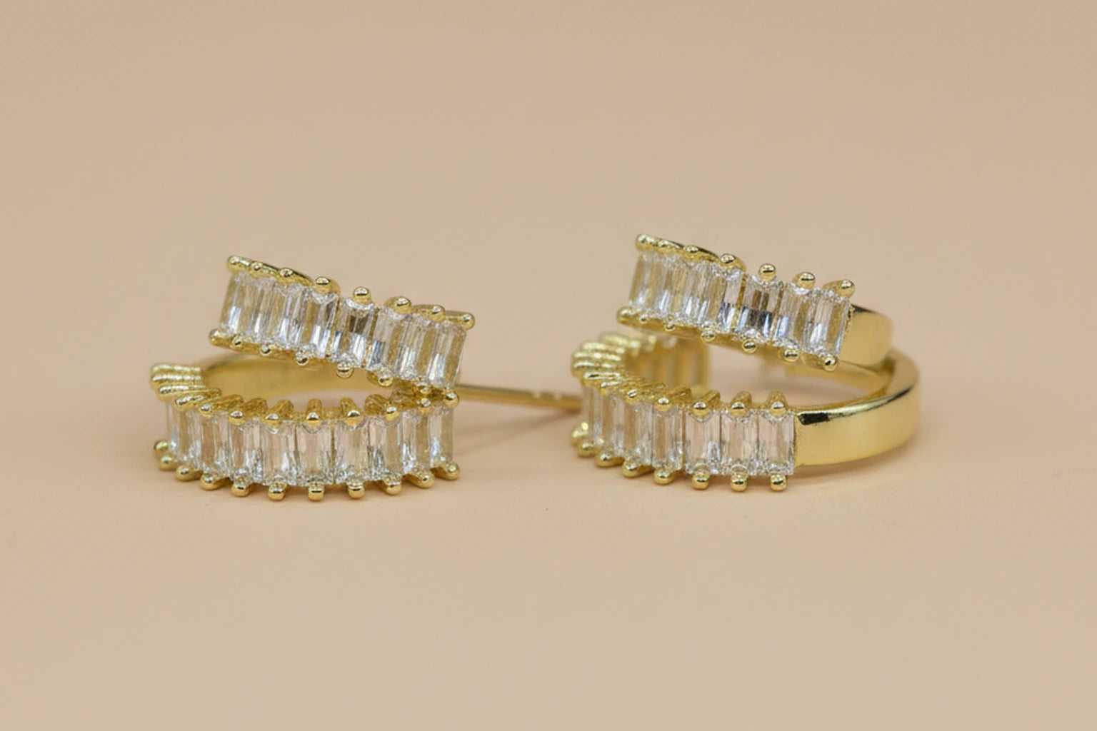 18kt Gold Polish with Diamond Anti-Tarnish & Anti-Allergic Fancy Earring for Girls (Design 2)