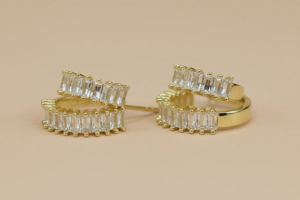 Diamond Fancy Earring for Women (Design 2) – 18K Gold Plated