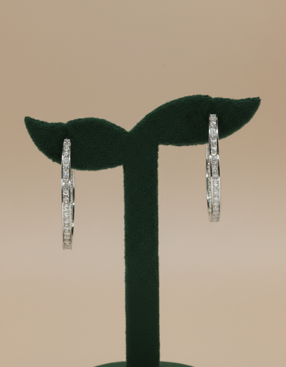 stainless steal silver polish with diamond anti tarnish anti allergic fancy earring for girls