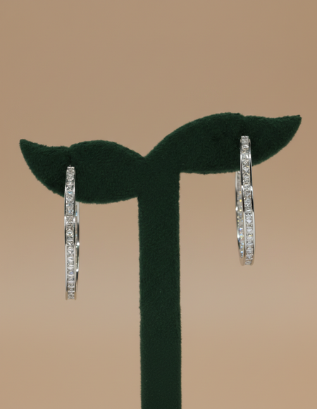 stainless steal silver polish with diamond anti tarnish anti allergic fancy earring for girls