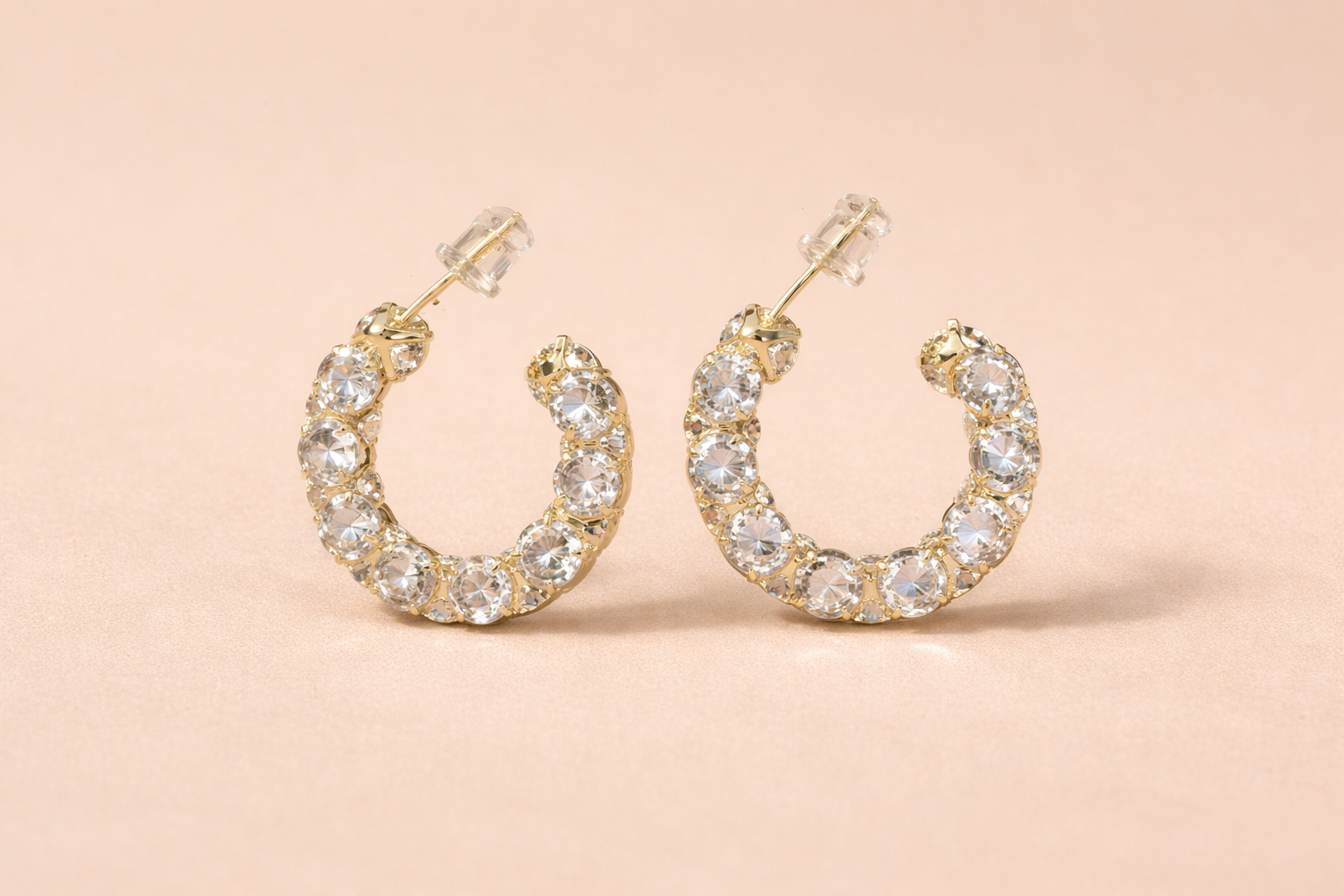 18kt Gold Polish with Diamond Anti-Tarnish & Anti-Allergic Fancy Earring for Girls (Design 1)