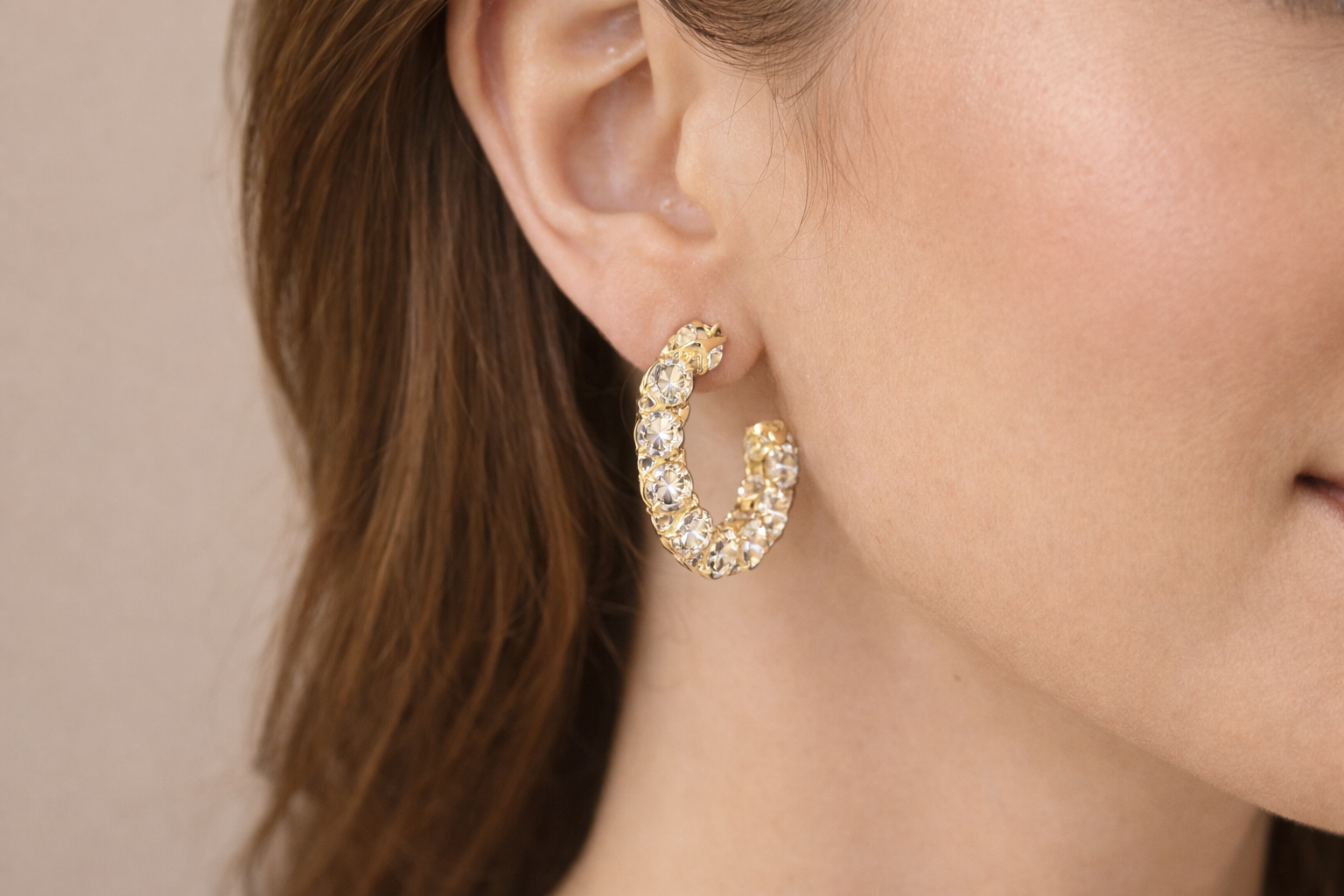 18kt Gold Polish with Diamond Anti-Tarnish & Anti-Allergic Fancy Earring for Girls (Design 1)
