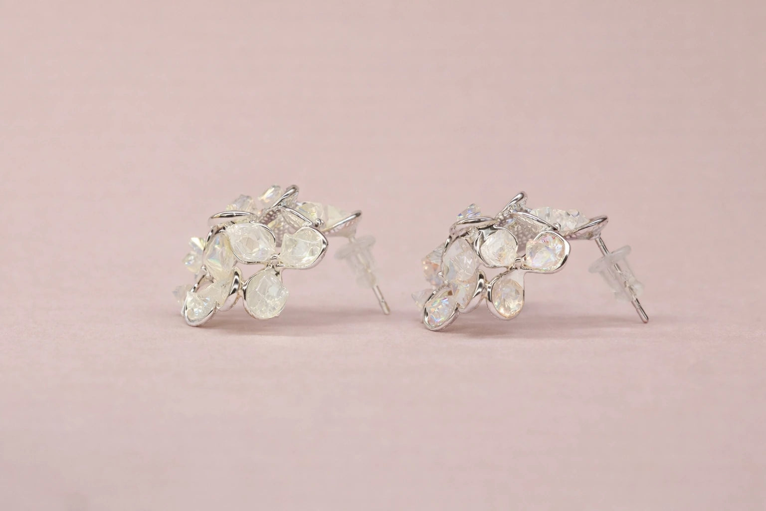 Stainless Steel Silver Polish with Diamond Anti-Tarnish & Anti-Allergic Fancy Earring for Girls (Design 1)