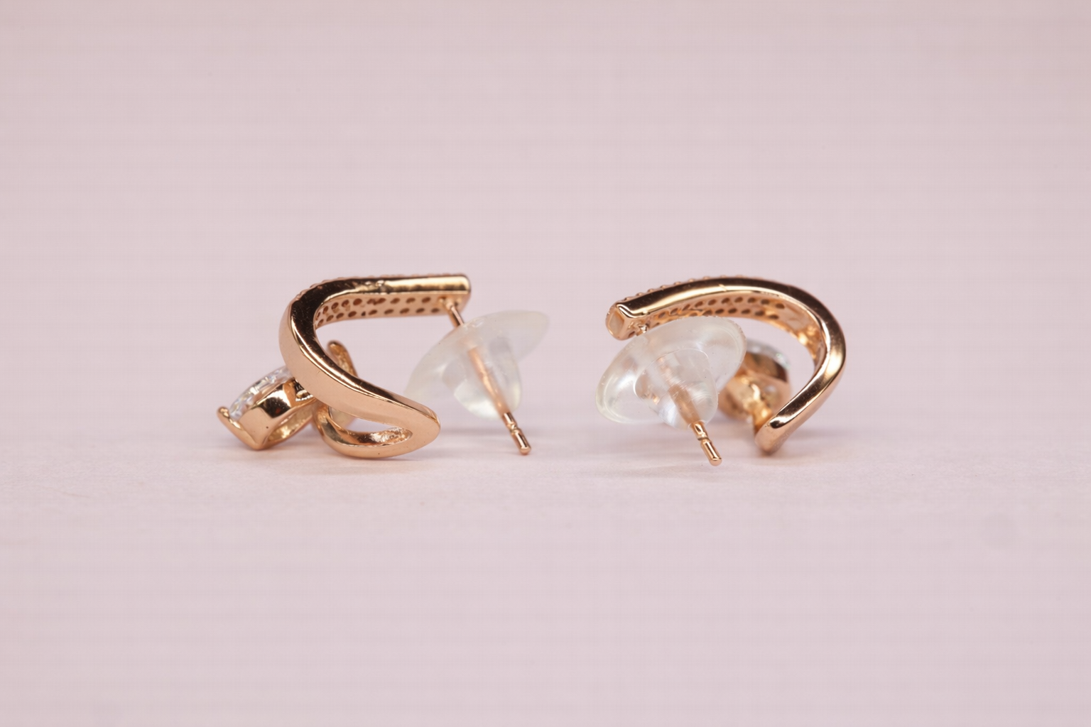 18kt Rose Gold Polish with Diamond & Swarovski Stone Anti-Tarnish & Anti-Allergic Fancy Earring for Girls
