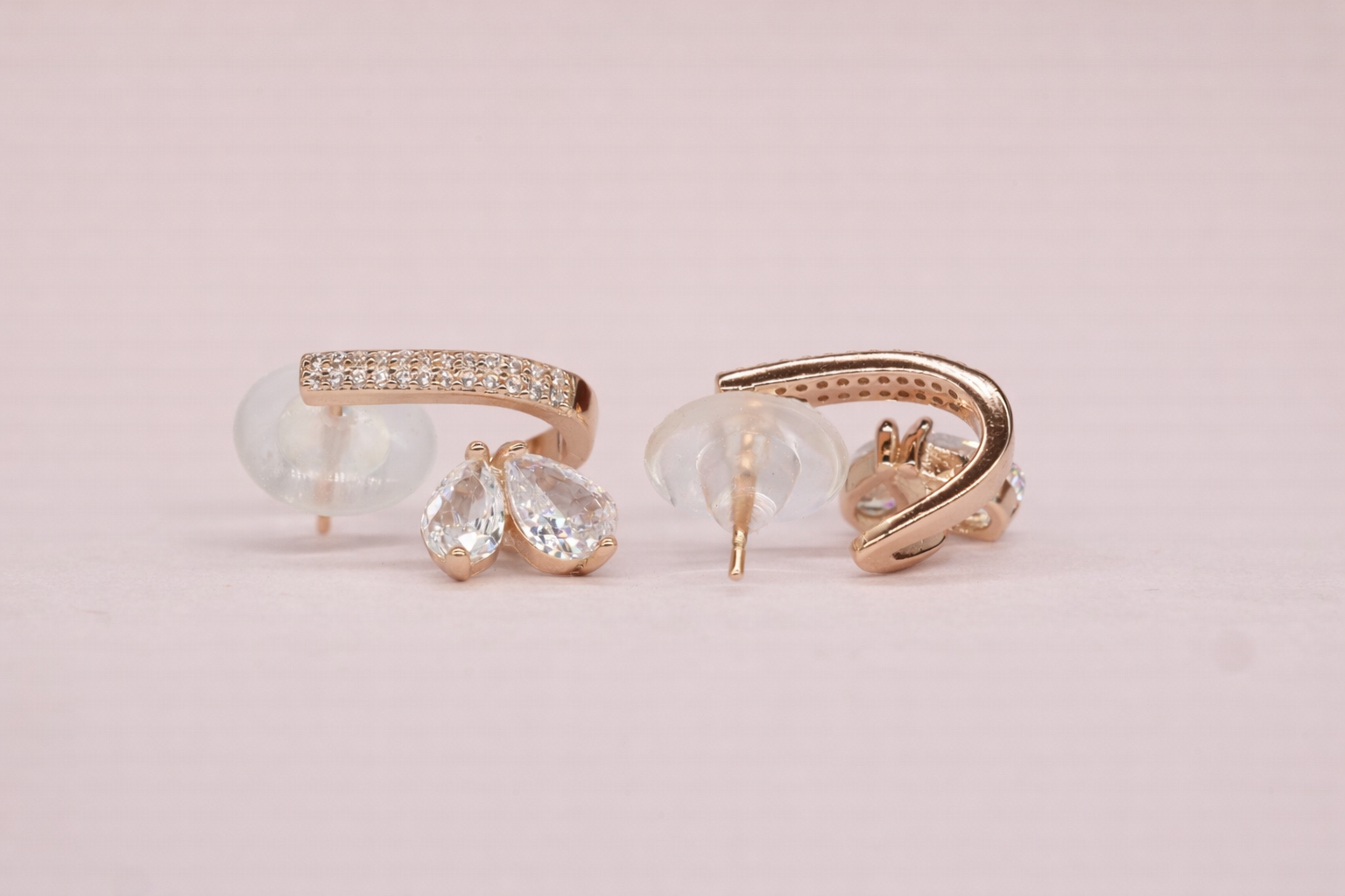 18kt Rose Gold Polish with Diamond & Swarovski Stone Anti-Tarnish & Anti-Allergic Fancy Earring for Girls