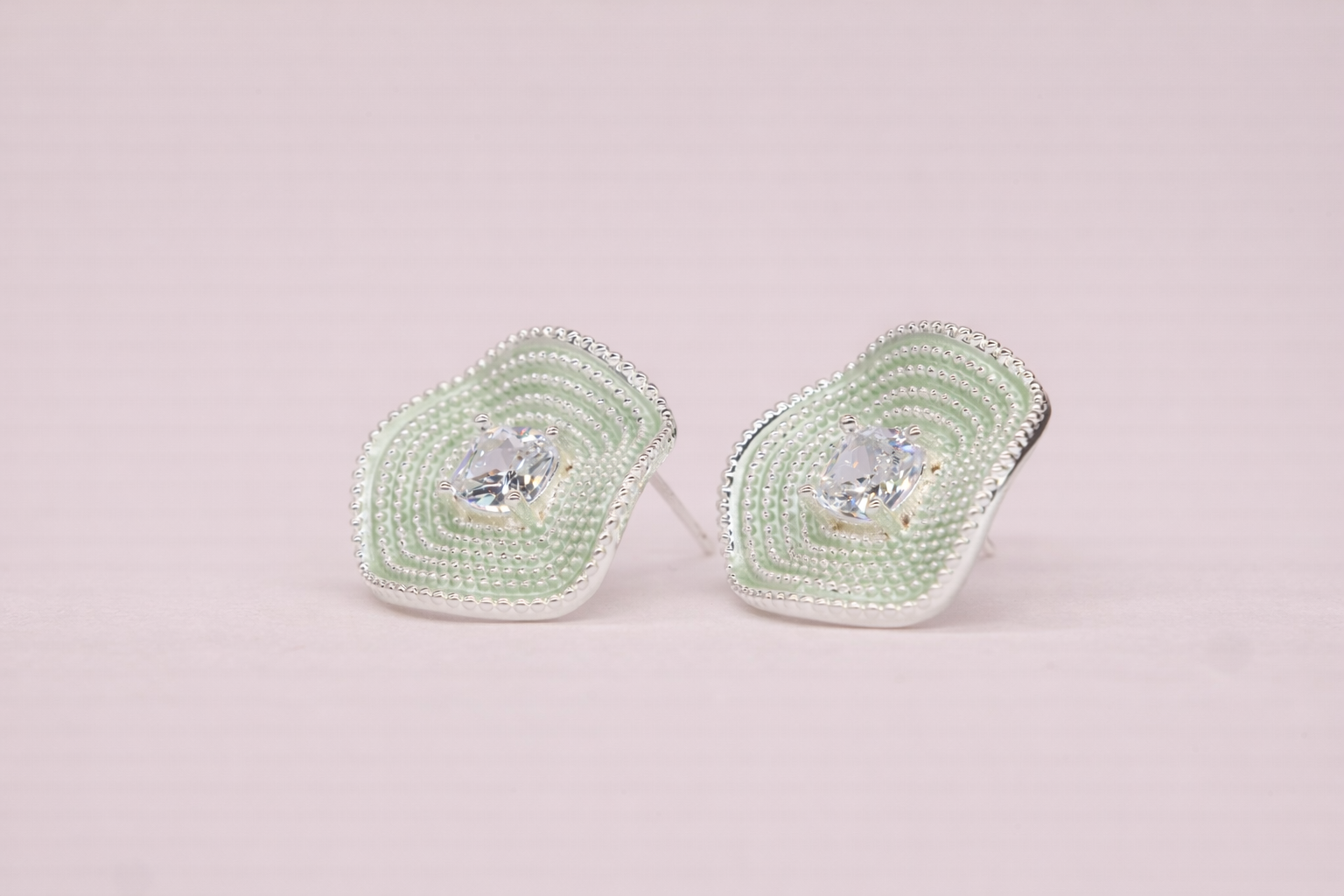 Swarovski Stone with Silver Polish with Diamond Anti-Tarnish & Anti-Allergic Fancy Earring for Girls (Design 2)
