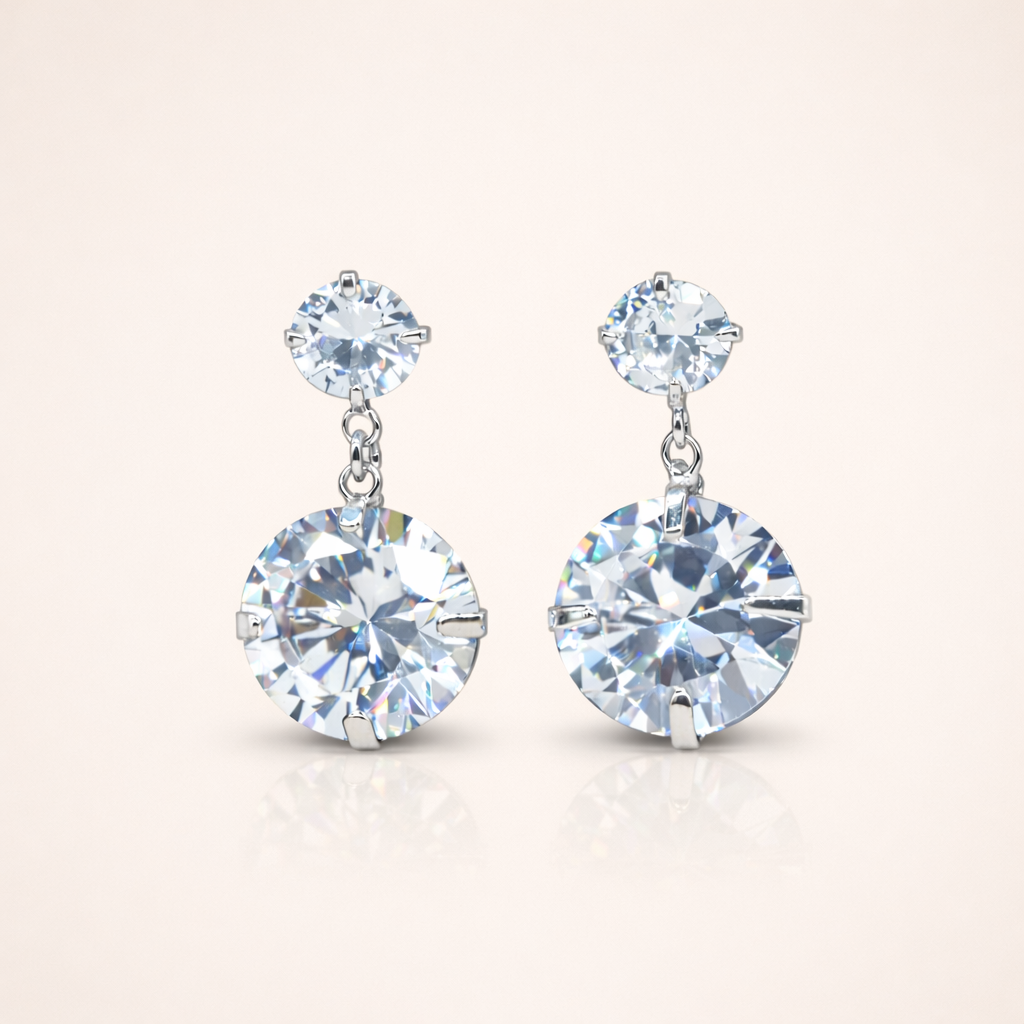 Swarovski Stone with Silver Polish Anti-Tarnish & Anti-Allergic Fancy Earring for Girls