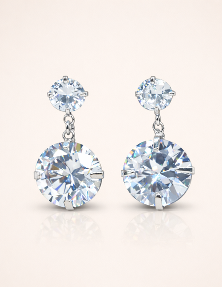 swarovski stone with silver plolish anti tarnish anti allergic fancy earring for girls