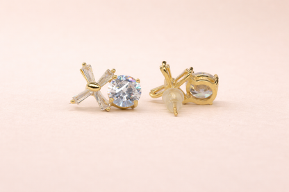 swarovski stone with 18kt gold polish anti tarnish anti allergic fancy earring for girls