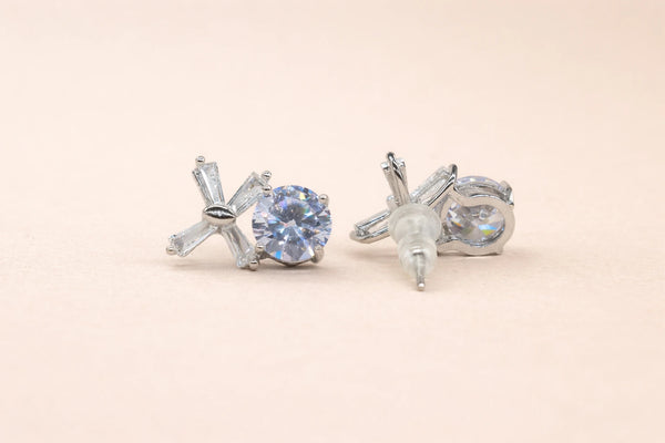 Crystal Stone Fancy Earring for Women (Design 3) – Silver