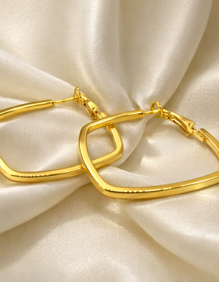 18 carat gold polish anti tarnish anti allergic fancy earring for girls