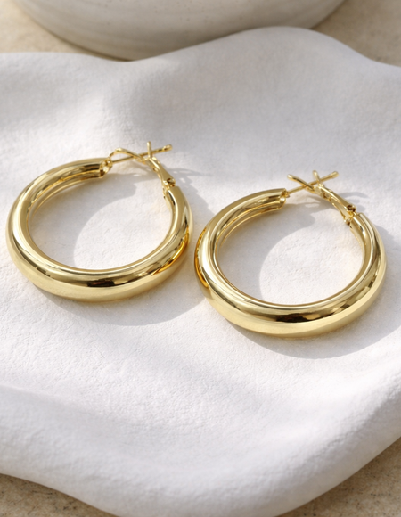 18 carat gold polish anti tarnish anti allergic fancy earring for girls