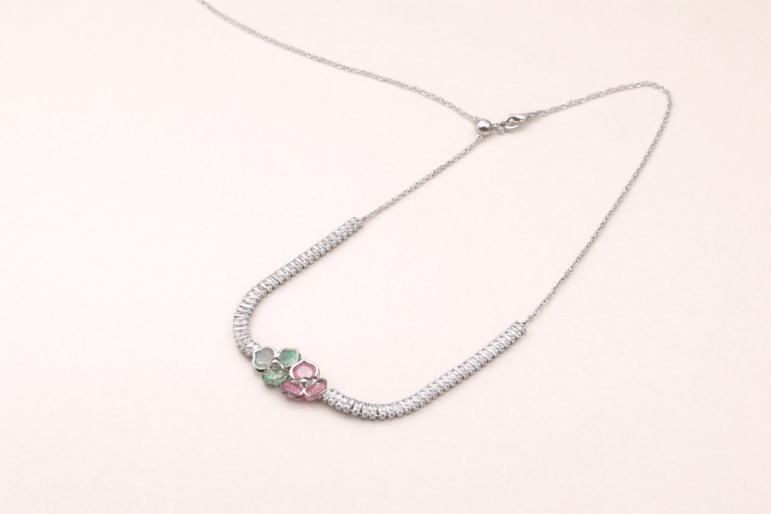 Stainless Steel Silver Polish Fancy Necklace for Girls Anti-Tarnish & Anti-Allergic (Design 2)