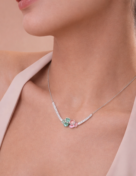 stainless steel silver polish fancy necklace for girls anti tarnish aniti allergic
