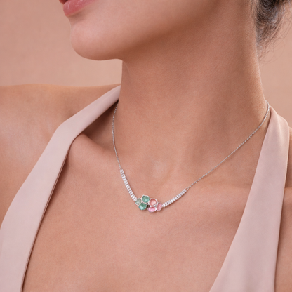 stainless steel silver polish fancy necklace for girls anti tarnish aniti allergic