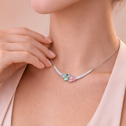 stainless steel silver polish fancy necklace for girls anti tarnish aniti allergic