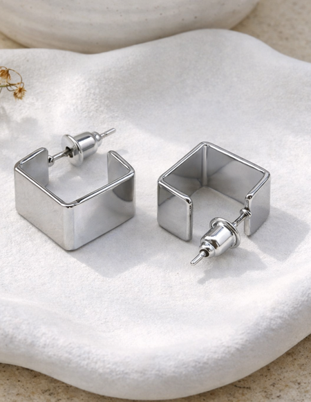 stainless steel silver polish anti tarnish anti allergic fancy earring for girls