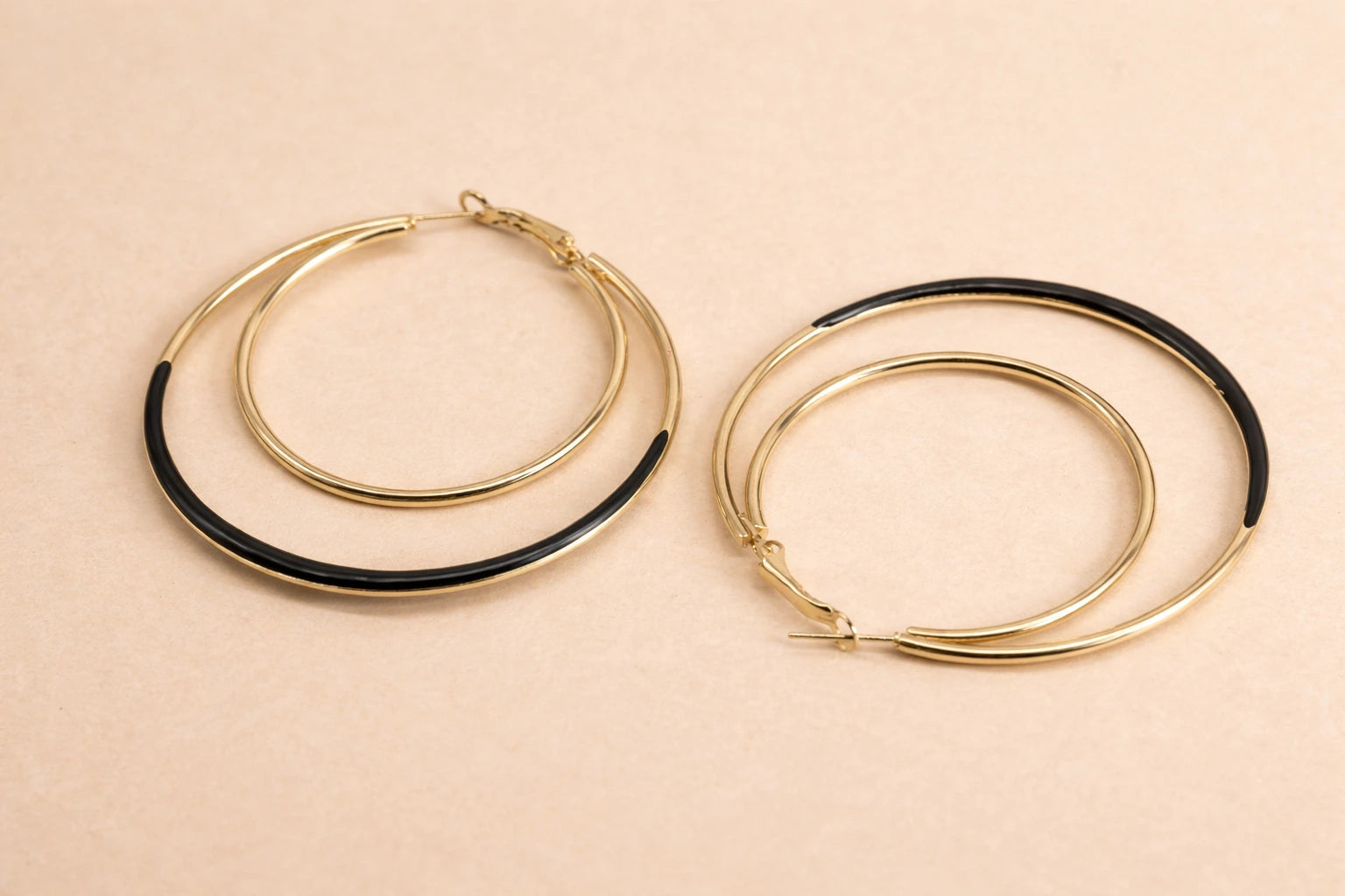 18kt Gold Polish Anti-Tarnish & Anti-Allergic Fancy Black Earring for Girls