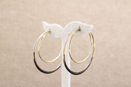 18 carat gold polish anti tarnish anti allergic fancy black earring for girls