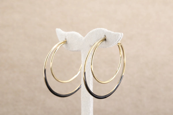 Fancy Black Earring for Women – 18K Gold Plated