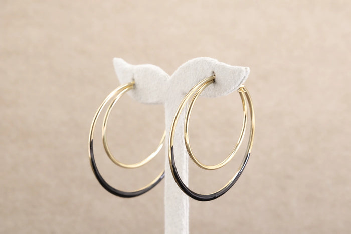 Fancy Black Earring for Women – 18K Gold Plated