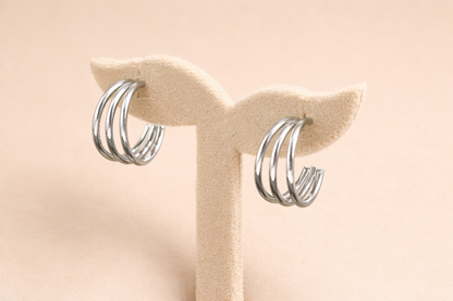 stainless steel silver polish anti tarnish anti allergic fancy earring for girls