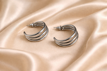 stainless steel silver polish anti tarnish anti allergic fancy earring for girls
