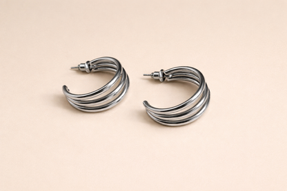 stainless steel silver polish anti tarnish anti allergic fancy earring for girls