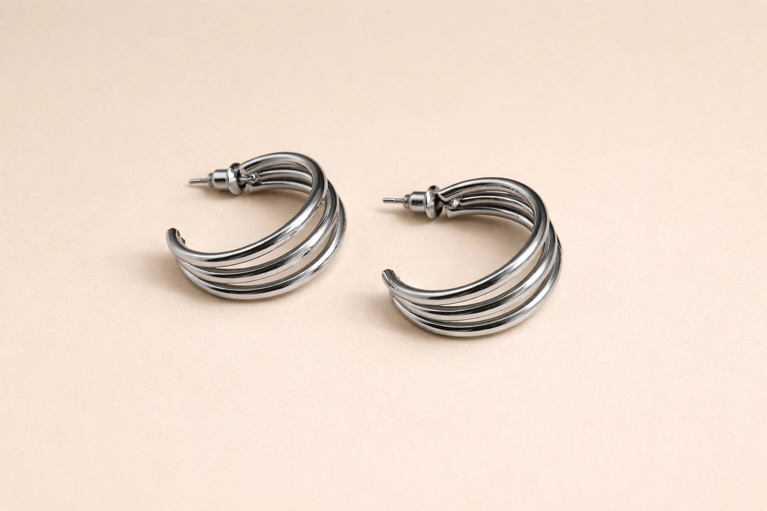 Stainless Steel Silver Polish Anti-Tarnish & Anti-Allergic Fancy Earring for Girls (Design 3)