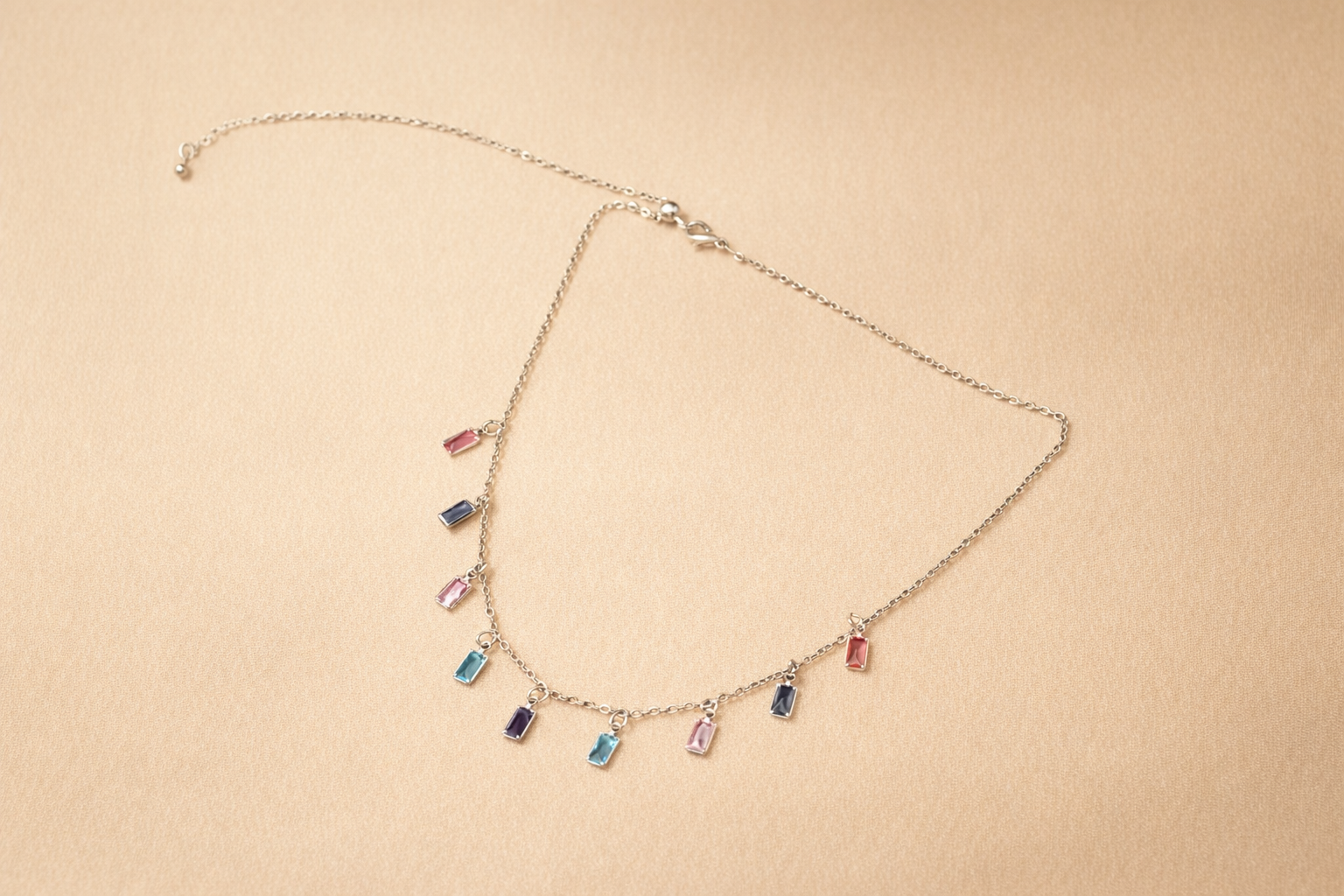 Stainless Steel Silver Polish Fancy Necklace for Girls Anti-Tarnish & Anti-Allergic (Design 1)