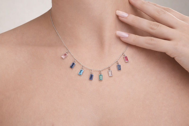 Stainless Steel Silver Polish Fancy Necklace for Girls Anti-Tarnish & Anti-Allergic (Design 1)