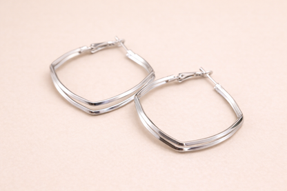 stainless steel silver polish anti tarnish anti allergic fancy earring for girls
