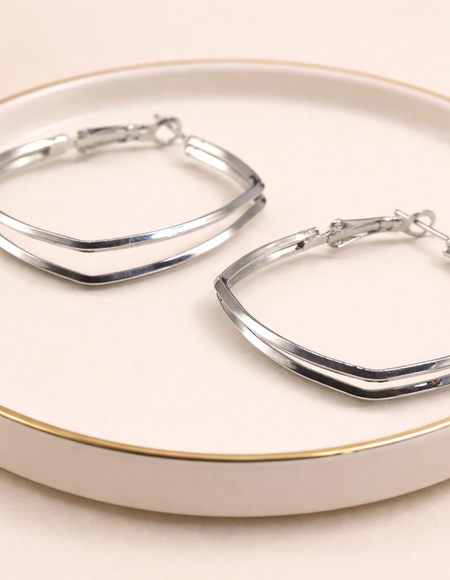 stainless steel silver polish anti tarnish anti allergic fancy earring for girls