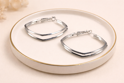 stainless steel silver polish anti tarnish anti allergic fancy earring for girls