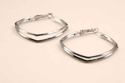 stainless steel silver polish anti tarnish anti allergic fancy earring for girls