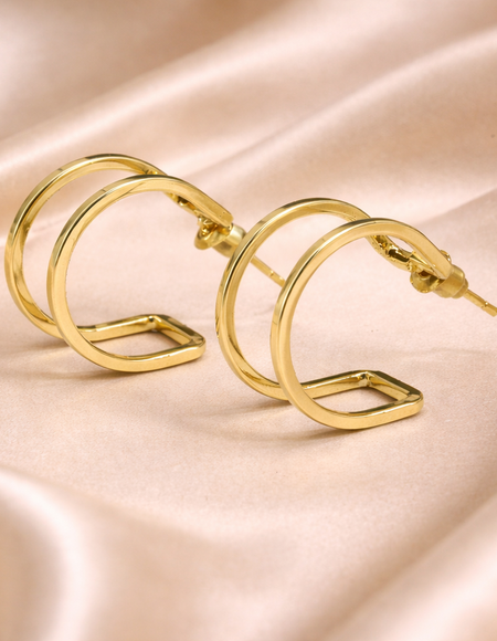18 carat gold polish anti tarnish anti allergic fancy earring for girls