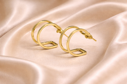 18 carat gold polish anti tarnish anti allergic fancy earring for girls